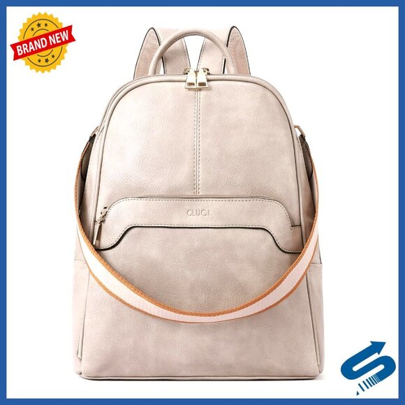 Handbags - Small Vegan Leather Backpack Purse Convertible Travel Shoulder Bag Minimal Chic